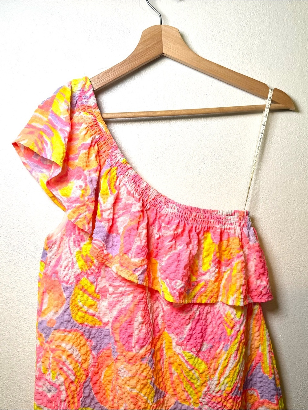 Lilly Pulitzer One Shoulder Emmeline Mini Dress Sun Splashed Women’s Size Small - Picture 8 of 16